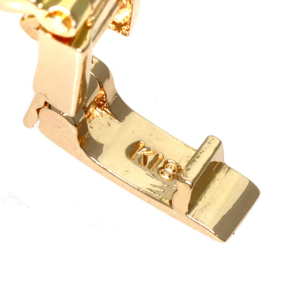 0.84ct Curb chain Kihei 3P Diamond Bracelet K18 Yellow Gold 27.6g　Ladies