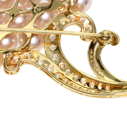 TASAKI   Brooch Akoya Pearl Pearl Diamond K18 Yellow Gold Ladies