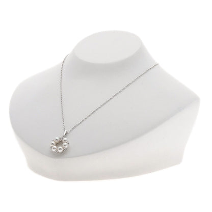 MIKIMOTO   Akoya Pearl Pearl Diamond Necklace  K18 White Gold Ladies [Used]