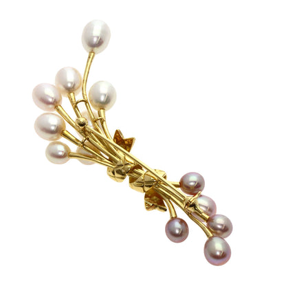 MIKIMOTO   Brooch Freshwater Pearl Pearl K18 Yellow Gold Ladies