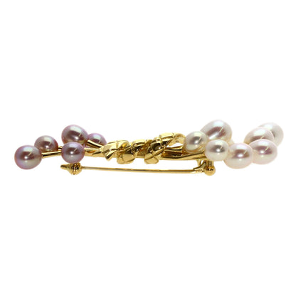 MIKIMOTO   Brooch Freshwater Pearl Pearl K18 Yellow Gold Ladies