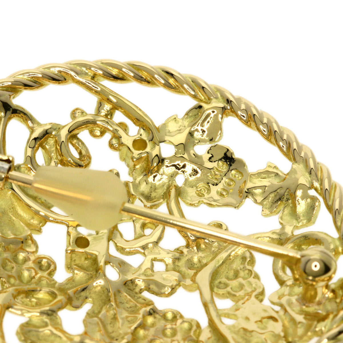 TASAKI Diamond Brooch K18 Yellow Gold Ladies [Used]