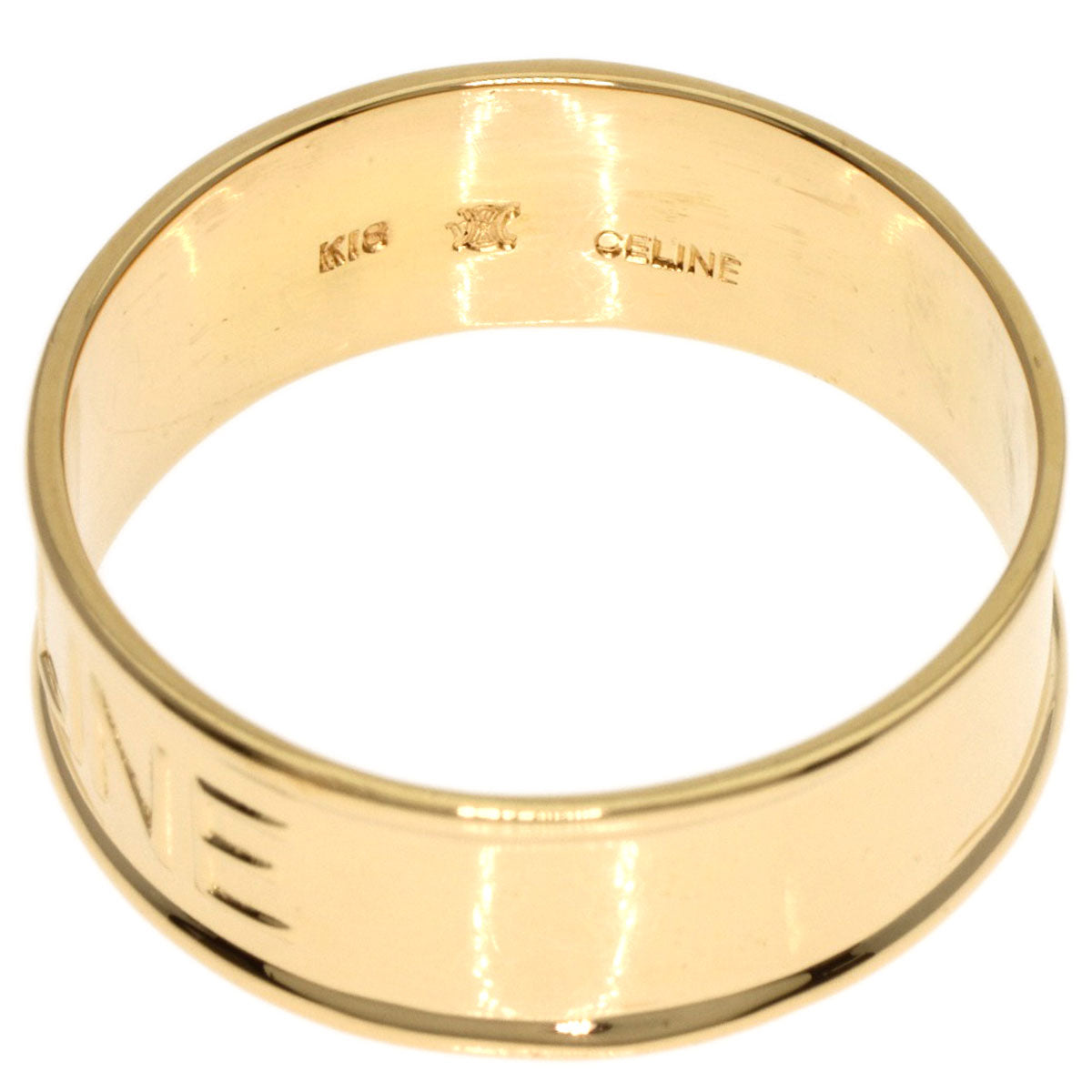 CELINE   Ring Logo motif K18 Yellow Gold Ladies