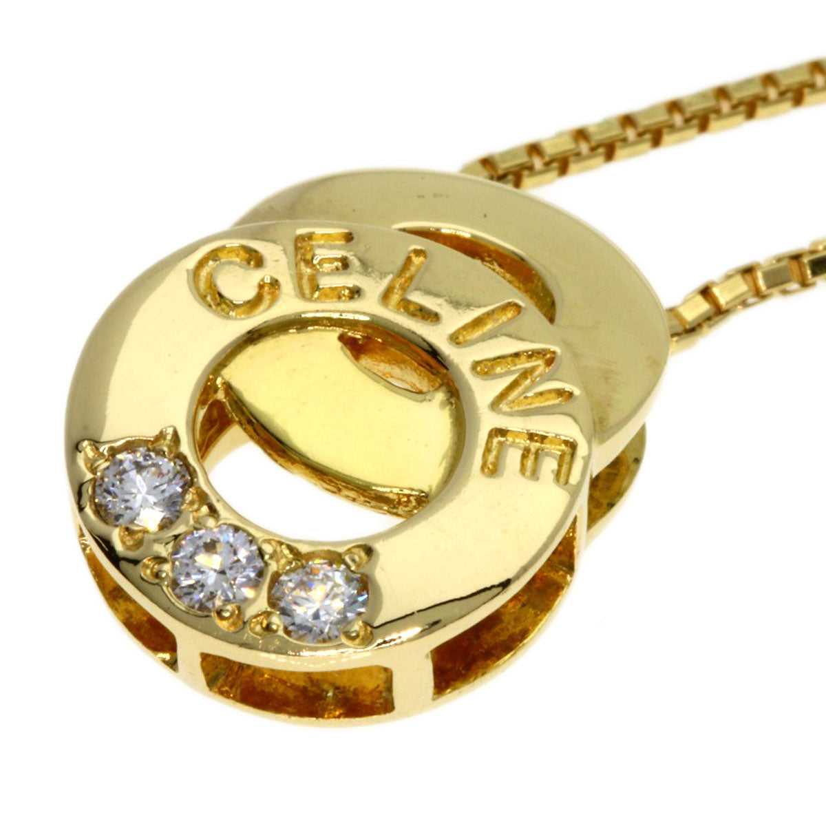 CELINE   Necklace Diamond K18 Yellow Gold Ladies