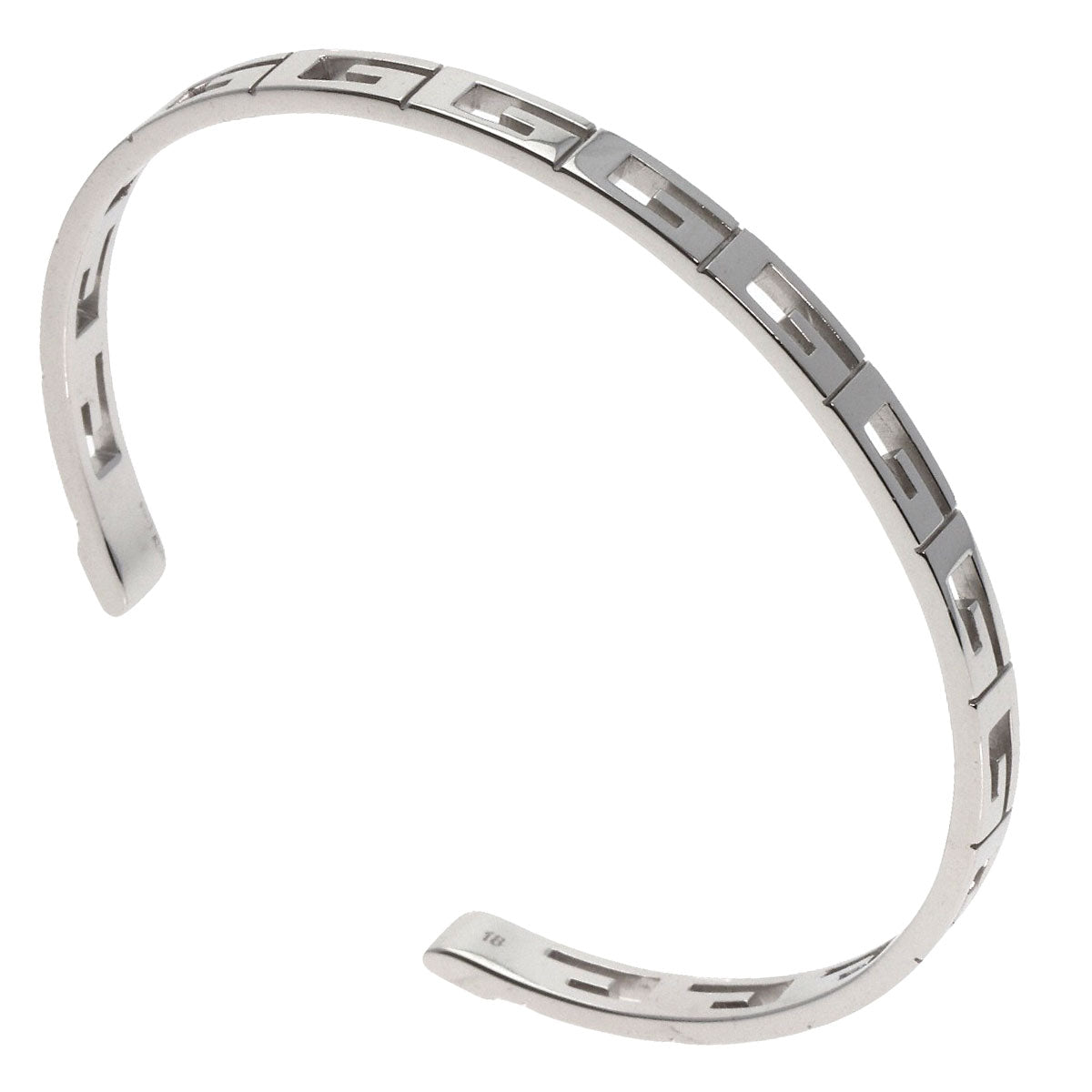 GUCCI   Bracelet Bangle G logo #18 K18 White Gold Ladies