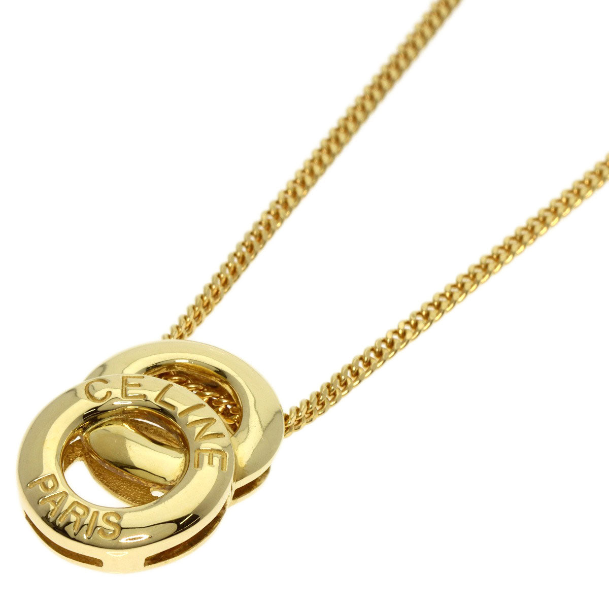 CELINE   Necklace Circle motif K18 Yellow Gold Ladies