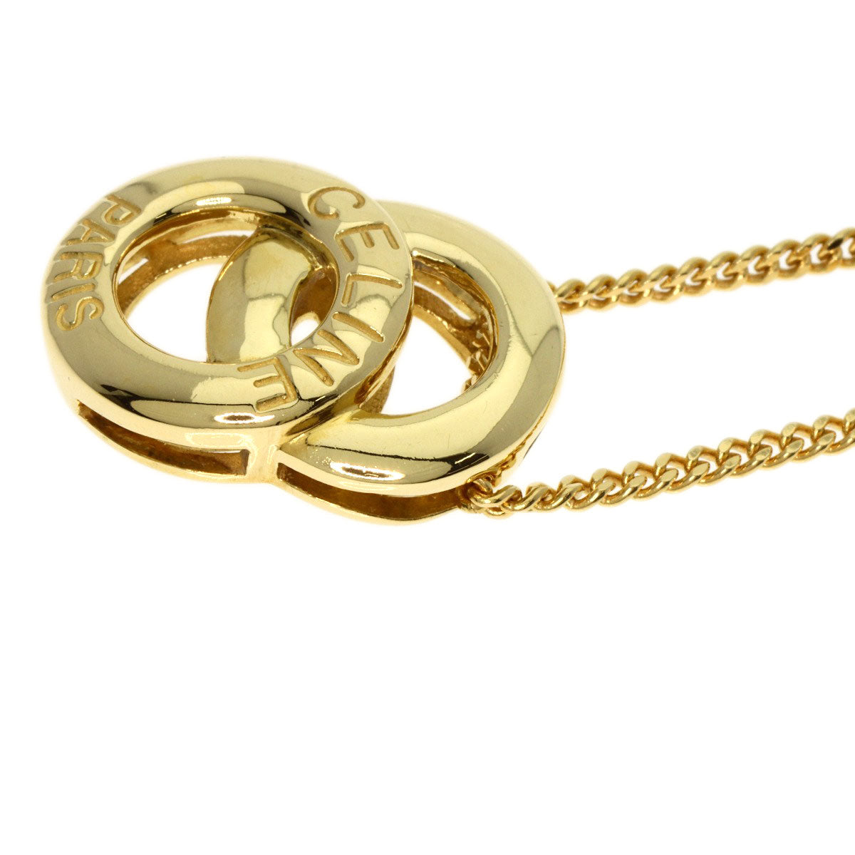 CELINE   Necklace Circle motif K18 Yellow Gold Ladies