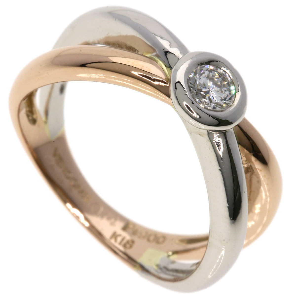 VANDOME   Ring Diamond K18 Pink Gold PT900Ladies