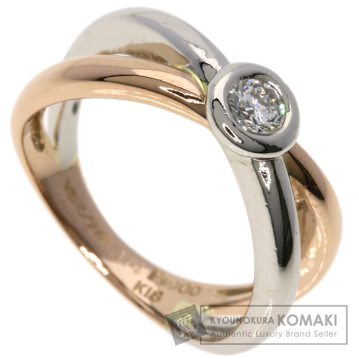 VANDOME   Ring Diamond K18 Pink Gold PT900Ladies