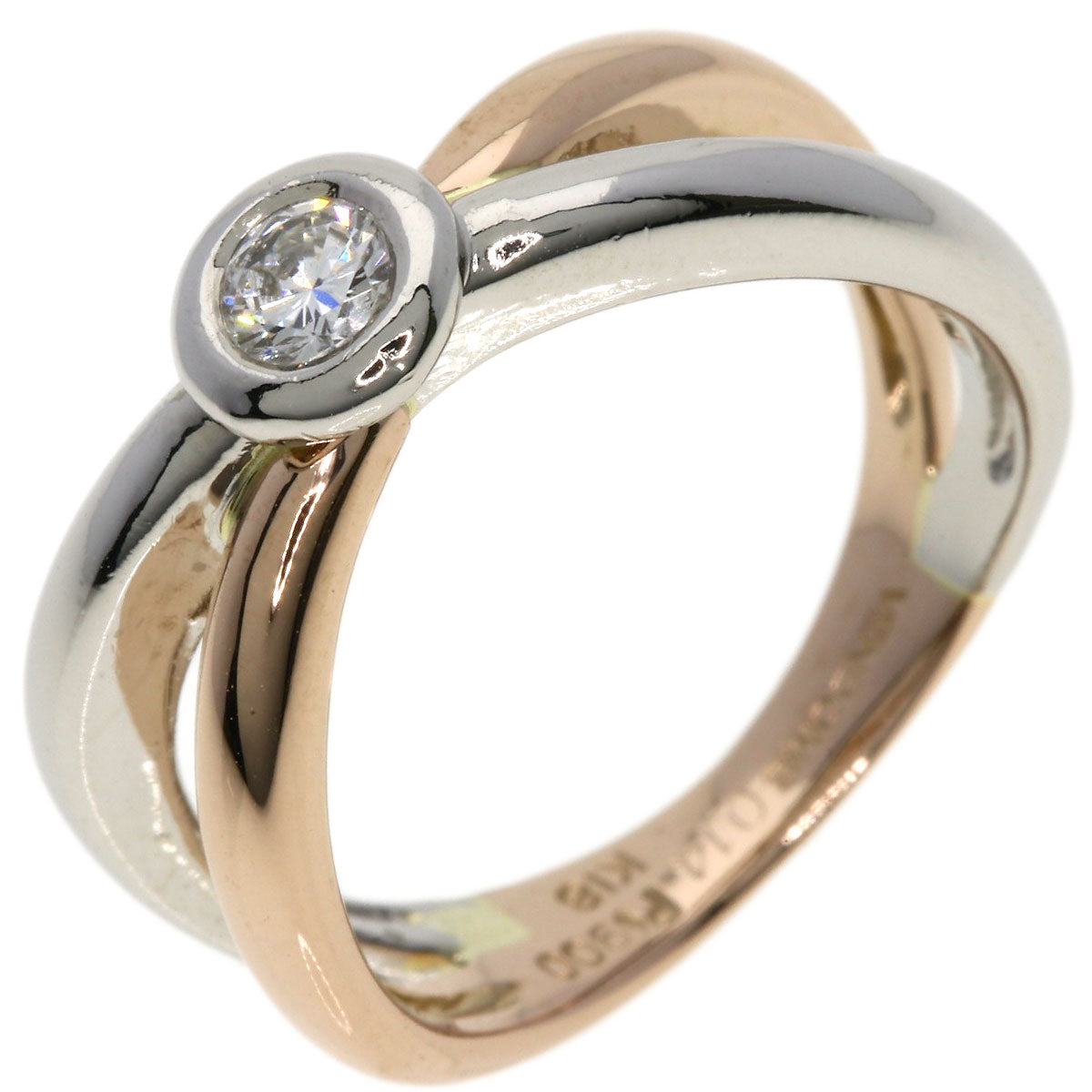 VENDOME Diamond Ring K18 Pink Gold PT900Ladies [Used]