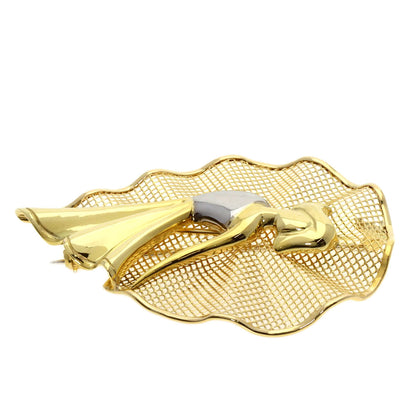 UNOAERRE   Brooch Woman motif K18 Yellow Gold K18 White GoldLadies