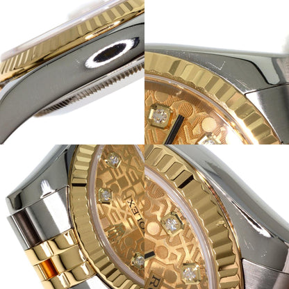 ROLEX DATEJUST 10P Diamond Watches 116233G Stainless Steel/SSxK18YG mens