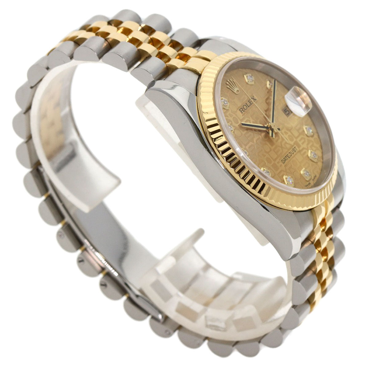 ROLEX DATEJUST 10P Diamond Watches 116233G Stainless Steel/SSxK18YG mens