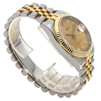 ROLEX DATEJUST 10P Diamond Watches 116233G Stainless Steel/SSxK18YG mens