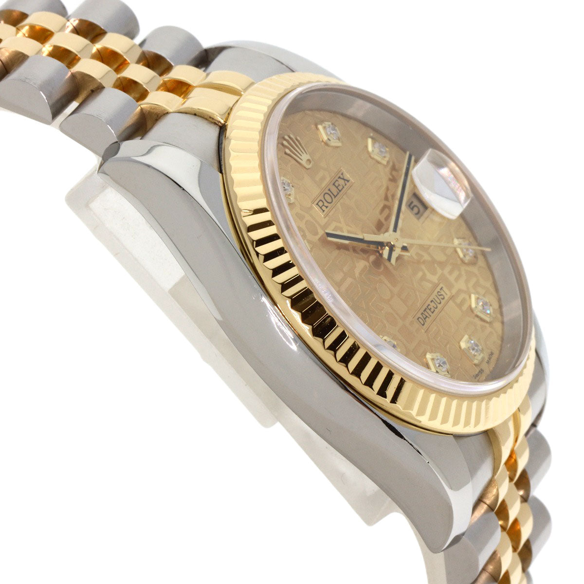 ROLEX DATEJUST 10P Diamond Watches 116233G Stainless Steel/SSxK18YG mens