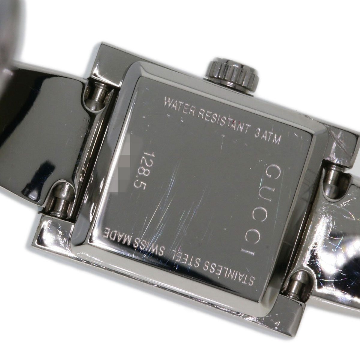 GUCCI Square face Watches 128.5 Stainless Steel/Stainless Steel Ladies