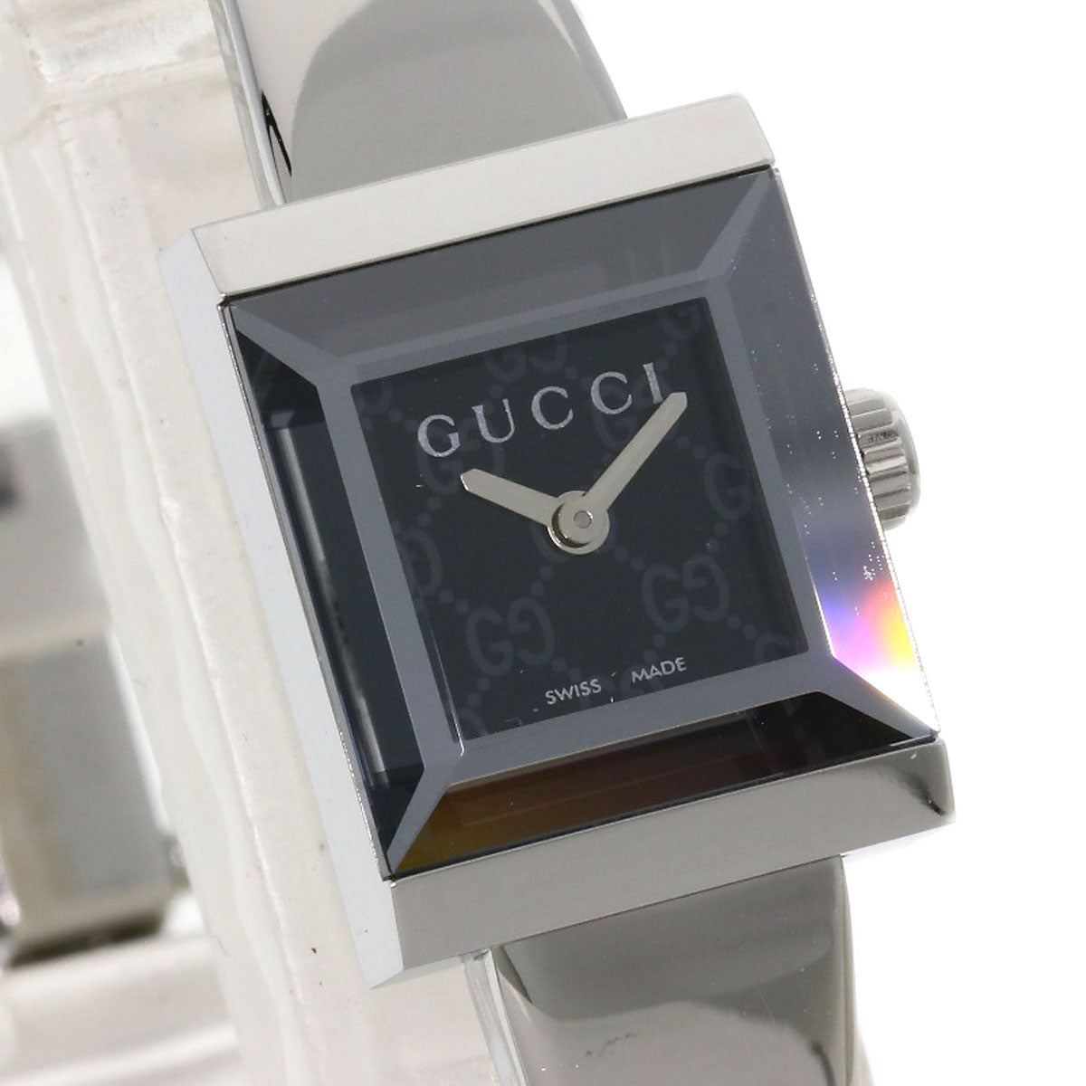 GUCCI Square face Watches 128.5 Stainless Steel/Stainless Steel Ladies