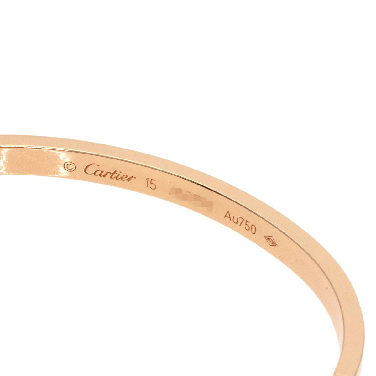 CARTIER   Bracelet LOVE Bracelets SM 6P Diamond #15 No driver K18 Pink Gold Ladies