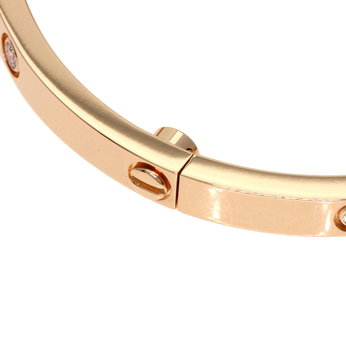 CARTIER   Bracelet LOVE Bracelets SM 6P Diamond #15 No driver K18 Pink Gold Ladies