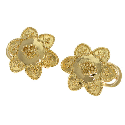 YANES   Earring Flower motif K18 Yellow Gold Ladies