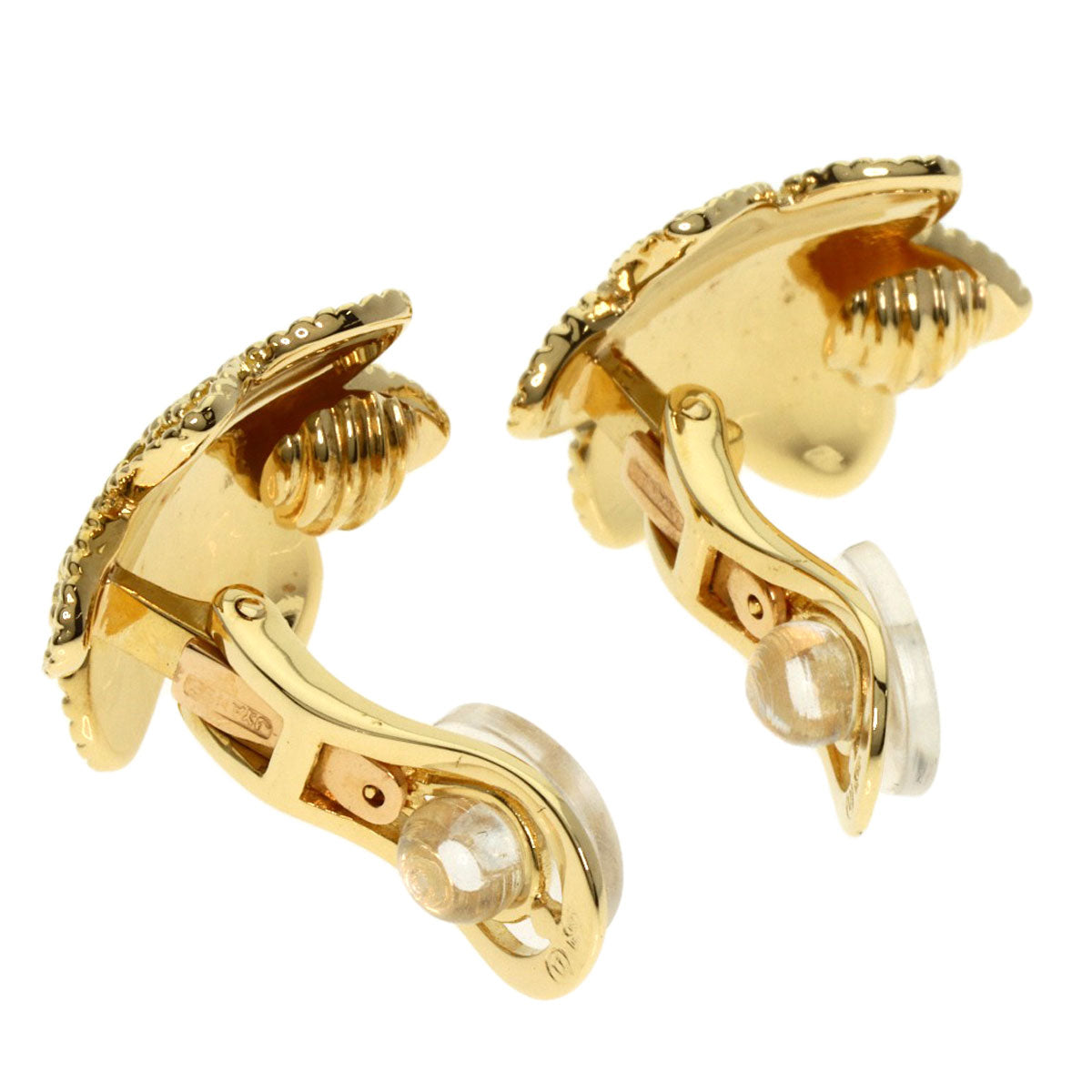 YANES   Earring Flower motif K18 Yellow Gold Ladies