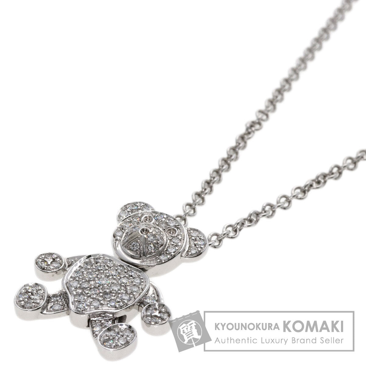 Pomellato   Necklace Orset Bear Diamond K18 White Gold Ladies