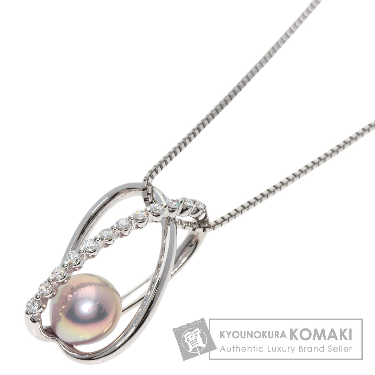 TASAKI   Necklace Pearl Pearl Diamond K18 White Gold Ladies