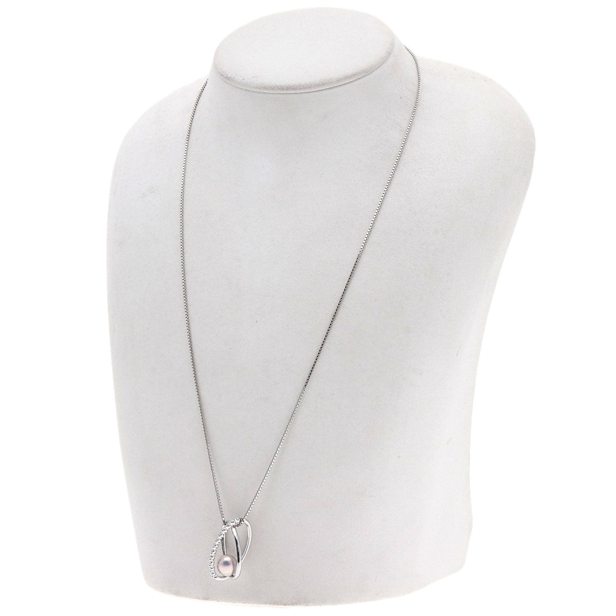 TASAKI   Necklace Pearl Pearl Diamond K18 White Gold Ladies