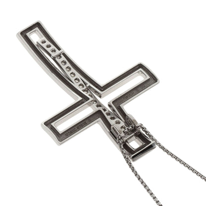 ROGER DUBUIS   Necklace Diamond cross motif K18 White Gold Ladies