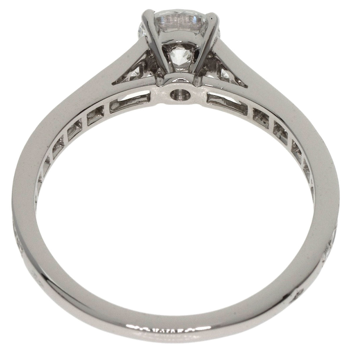 CARTIER   Ring Solitaire 1895 Diamond #52 Platinum PT950 Ladies