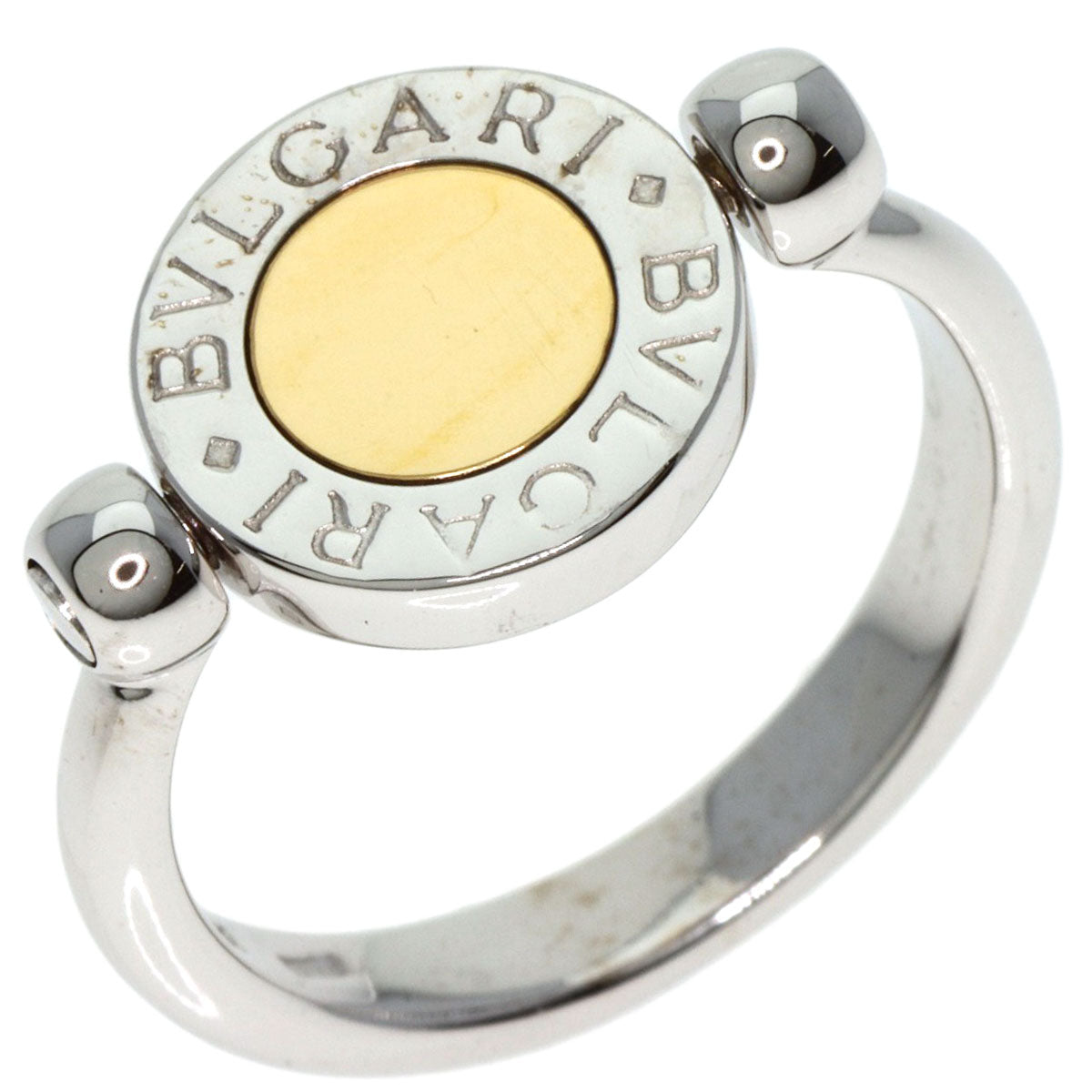 BVLGARI   Ring BVLGARI BVLGARI Flip Ring Onyx K18 White Gold Ladies