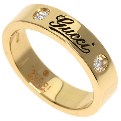 GUCCI   Ring Icon print 2P Diamond # 5 K18 Yellow Gold Ladies