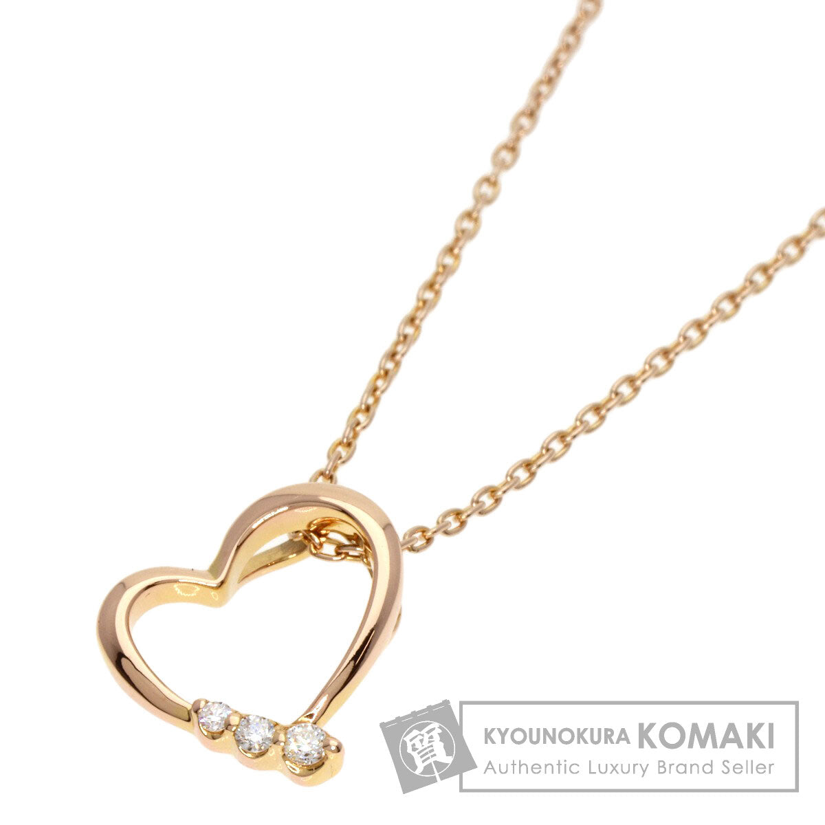 Ponte Vecchio   Necklace Heart Diamond K18 Pink Gold Ladies