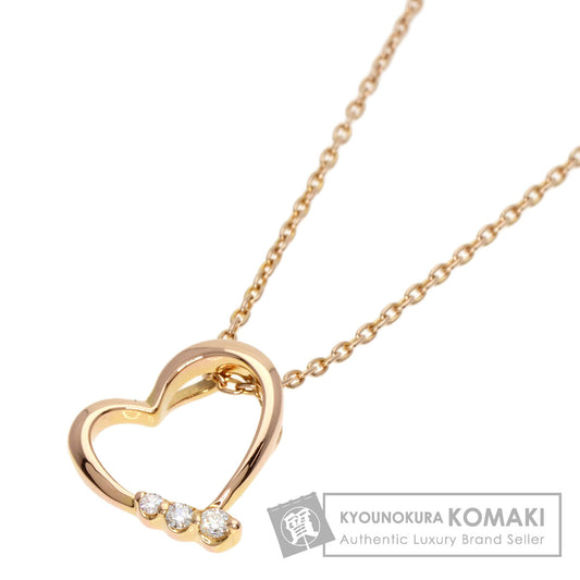 Ponte Vecchio   Necklace Heart Diamond K18 Pink Gold Ladies