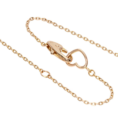 Ponte Vecchio Heart Diamond Necklace K18 Pink Gold Ladies [Used]