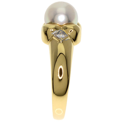 Ponte Vecchio   Ring Pearl Pearl Diamond K18 Yellow Gold Ladies