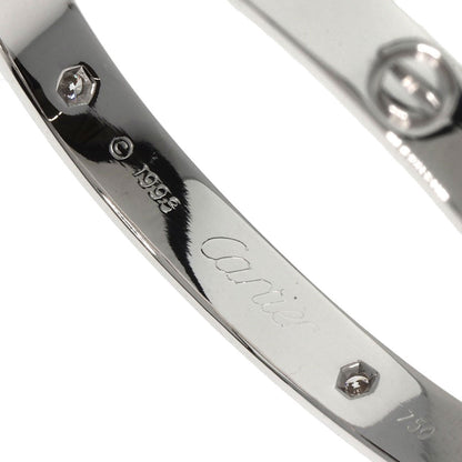 CARTIER LOVE Bracelets 6P Diamond with Driver #16 Bracelet K18 White Gold Ladies [Used]