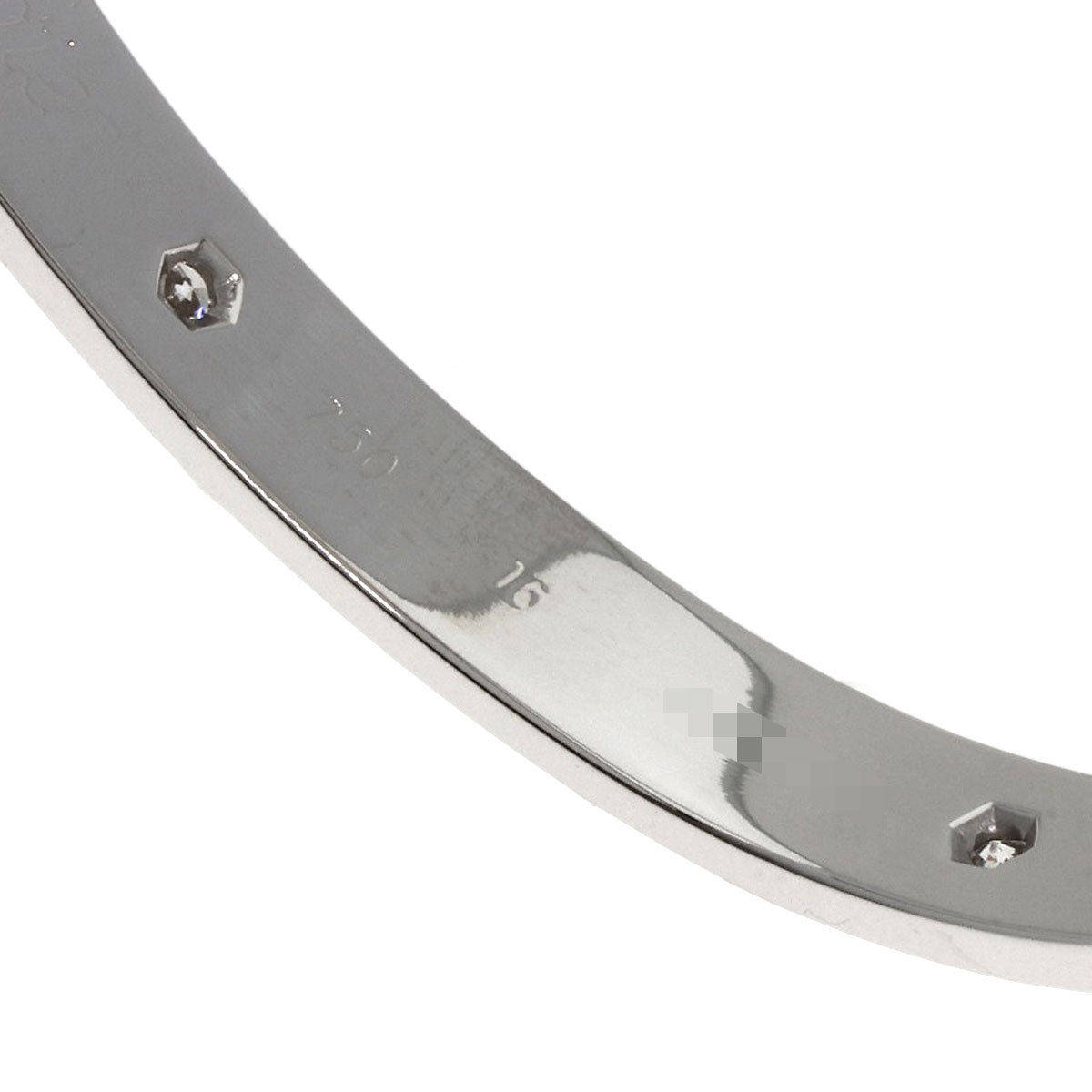 CARTIER LOVE Bracelets 6P Diamond with Driver #16 Bracelet K18 White Gold Ladies [Used]