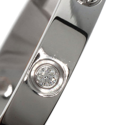 CARTIER LOVE Bracelets 6P Diamond with Driver #16 Bracelet K18 White Gold Ladies [Used]