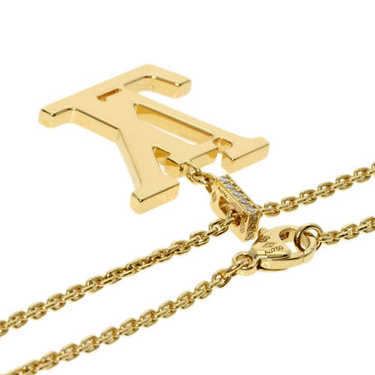 LOUIS VUITTON Pandantif logo Diamond Necklace K18 Yellow Gold Ladies [Used]