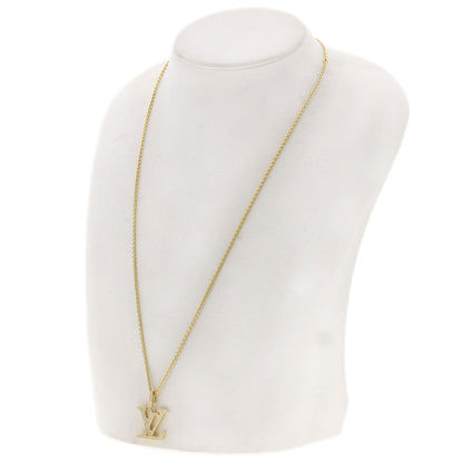 LOUIS VUITTON Pandantif logo Diamond Necklace K18 Yellow Gold Ladies [Used]