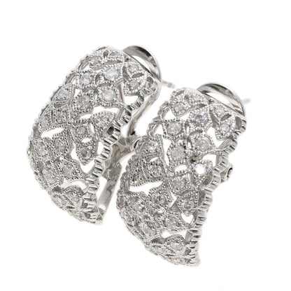0.45ct Diamond earring K14 White Gold PT900 11.2g　Ladies