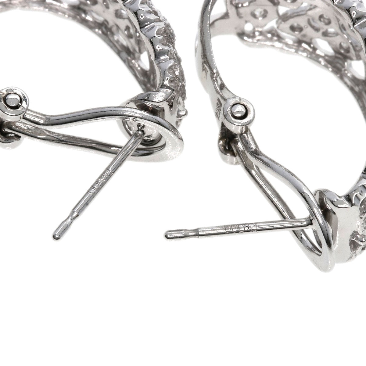 0.45ct Diamond earring K14 White Gold PT900 11.2g　Ladies