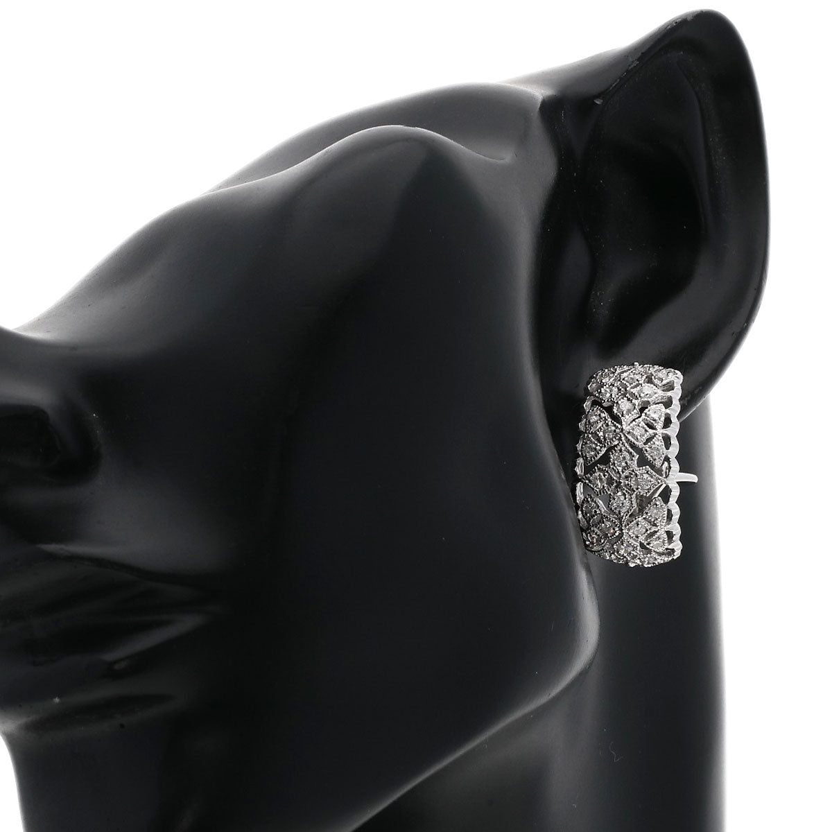 0.45ct Diamond earring K14 White Gold PT900 11.2g　Ladies