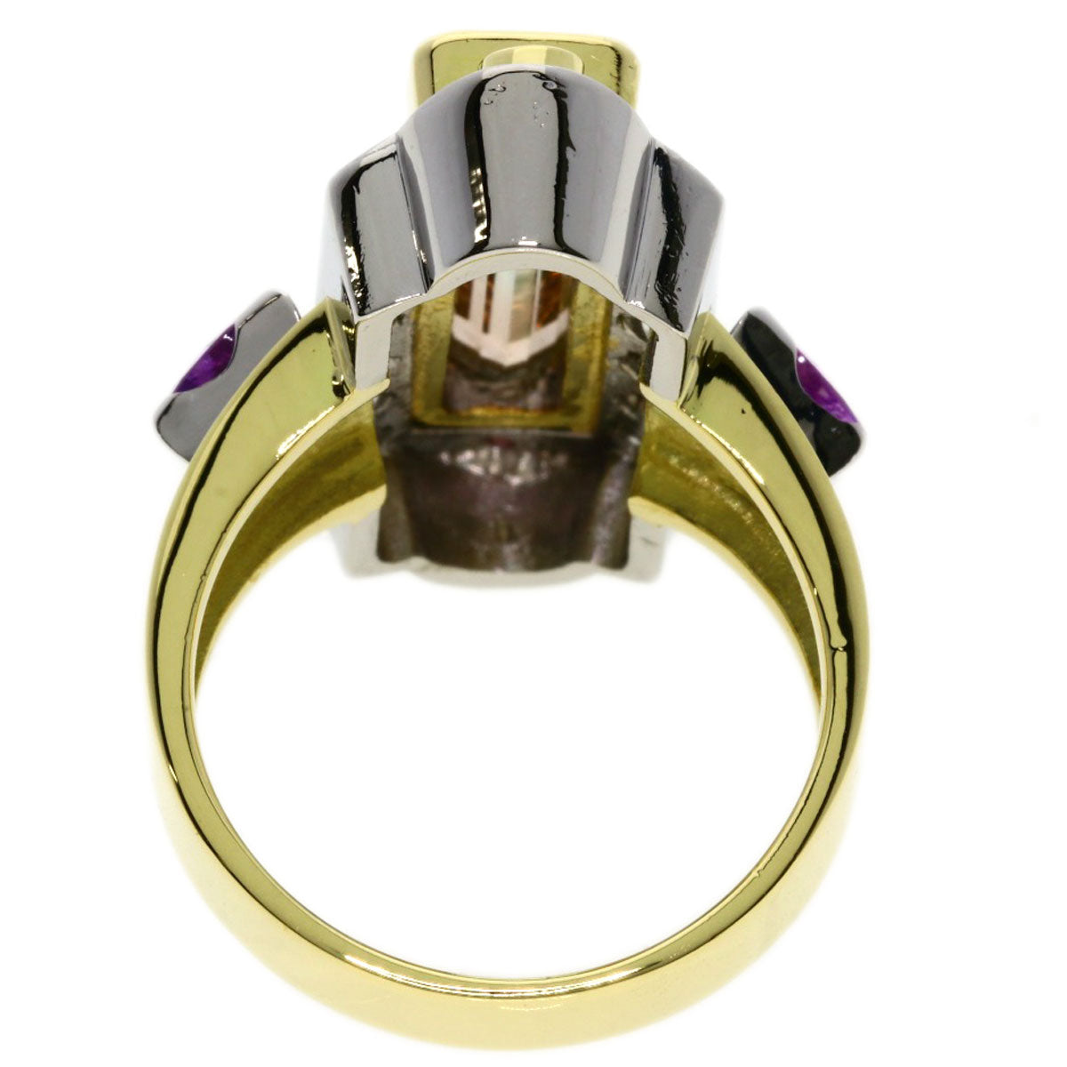 Kenji kiuchi   Ring Party Color Tourmaline Pink Sapphire Diamond K18 Yellow Gold PT900Ladies