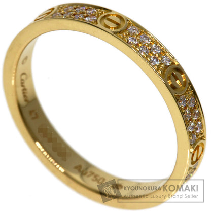 CARTIER   Ring Mini love ring pave diamond #47 K18 Yellow Gold Ladies