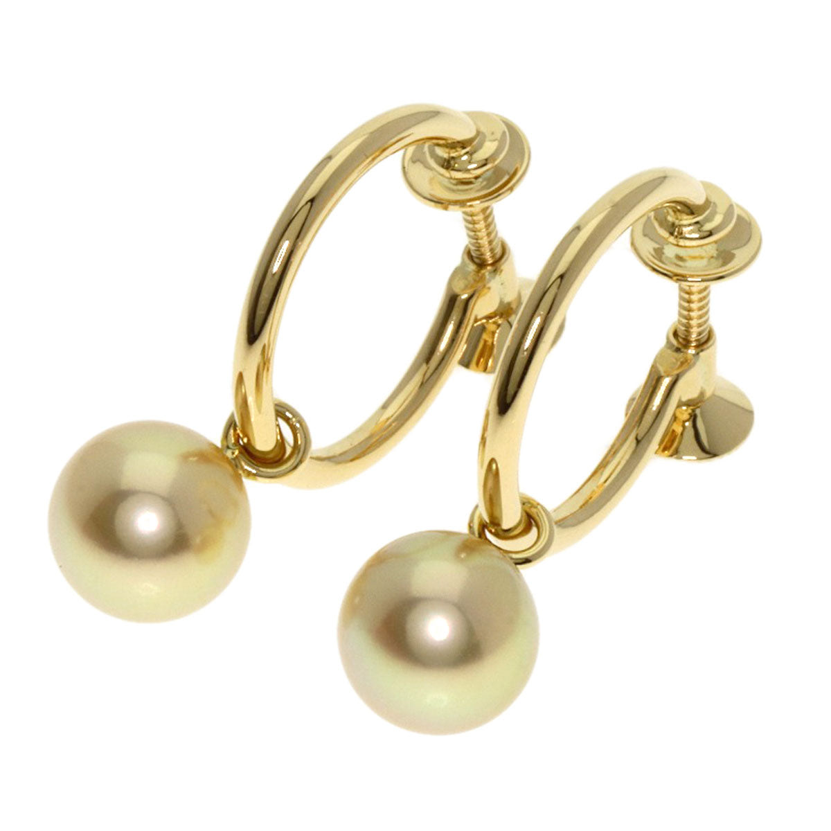 MIKIMOTO   Earring Pearl Pearl K18 Yellow Gold Ladies