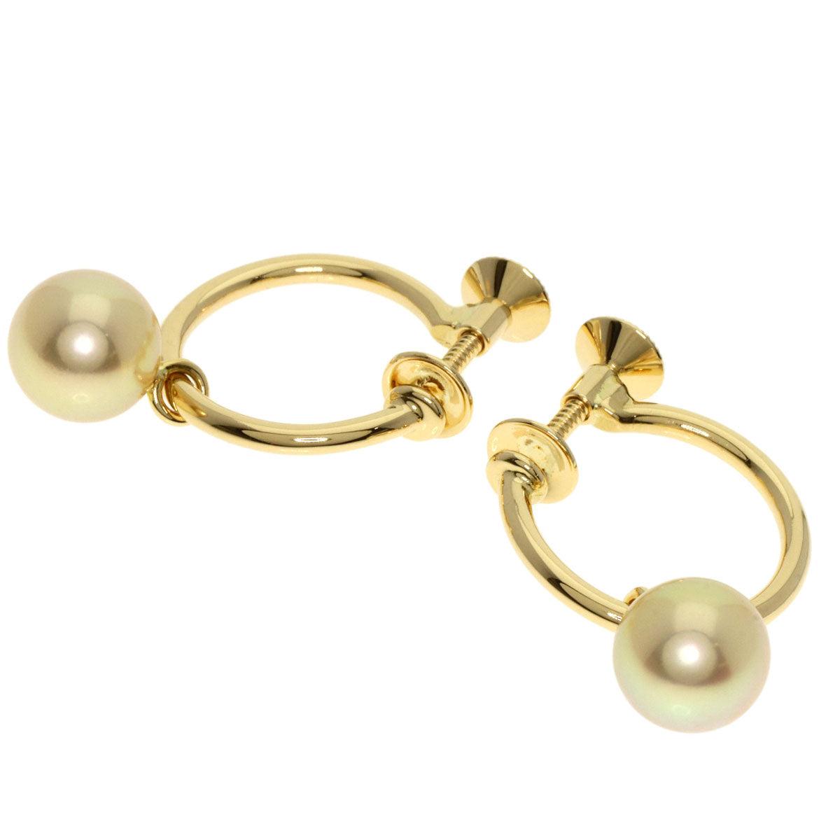 MIKIMOTO   Earring Pearl Pearl K18 Yellow Gold Ladies