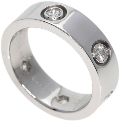 CARTIER   Ring Full Diamond love ring #50 K18 White Gold Ladies