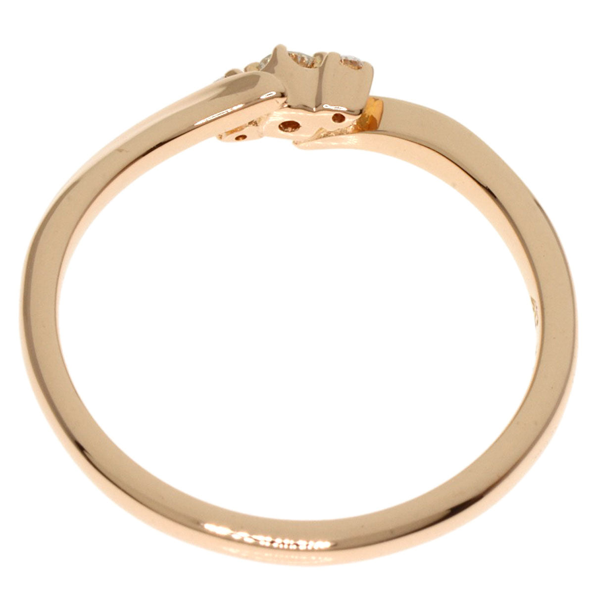 4℃   Ring Diamond K18 Pink Gold Ladies